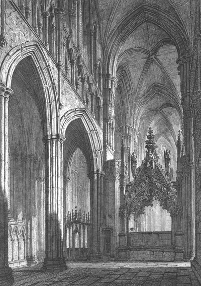Beverley Minster, Doğu Transept, 19. yüzyılın başlarında by John Coney