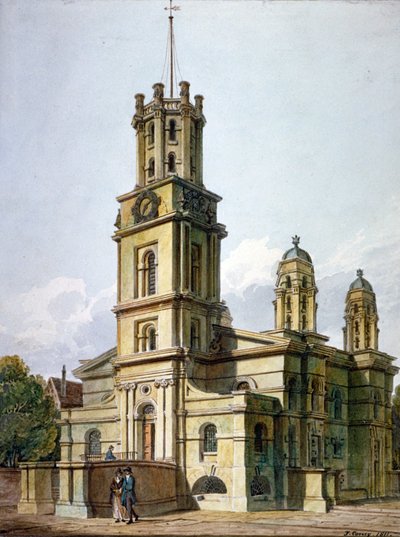 Doğudaki St George Kilisesi, Stepney, Londra, 1811 by John Coney