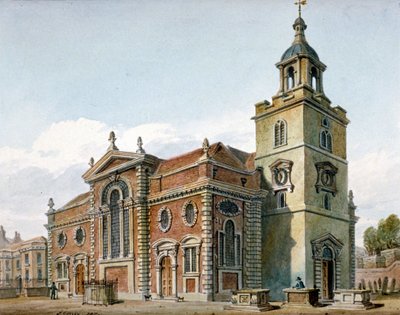 St Mary Kilisesi, Whitechapel, Londra, 1811 by John Coney