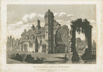 Dudley Manastırı: gravür, nd [c 1821] by John Coney
