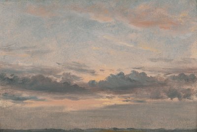 Bir Bulut Çalışması, Gün Batımı, yak. 1821. by John Constable