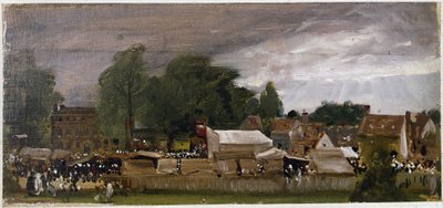 Muhtemelen Doğu Bergholt'ta bir köy panayırı (tuval üzerine yağlı boya by John Constable