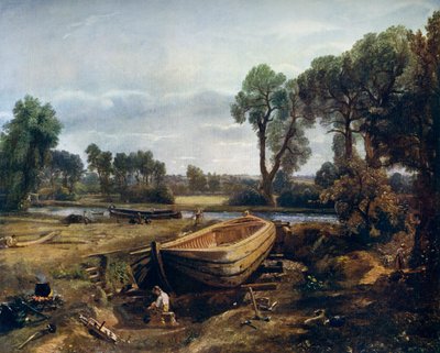 Flatford Mill Yakınında Tekne İnşası, 1815, 1912. by John Constable