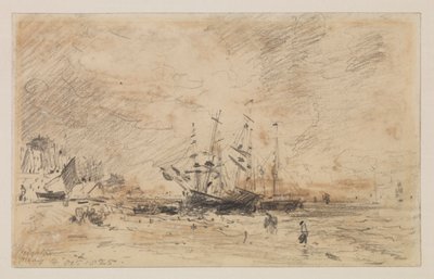 Brighton sahilinde Colliers, 14 Ekim 1825 by John Constable
