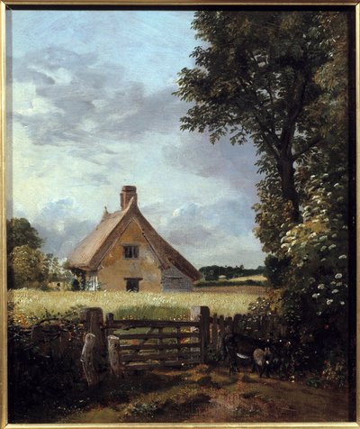 Buğday tarlasında yazlık. John Constable (1776-1837) tarafından yapılan boyama by John Constable