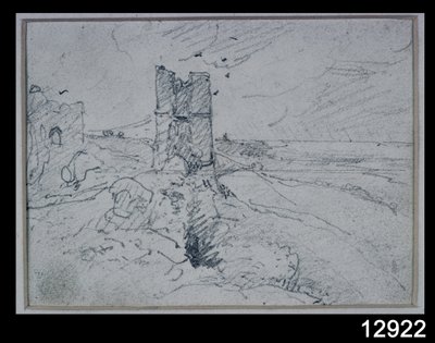 Yüksek Bir Bankada Kulübeler, 1834 by John Constable