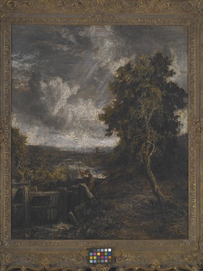 East Bergholt - Lock On Stour (tuval üzerine yağlıboya) by John Constable