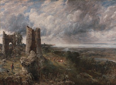 Hadleigh Kalesi, Thames Nehri'nin Ağzı - Fırtınalı Bir Gecenin Sabahı by John Constable