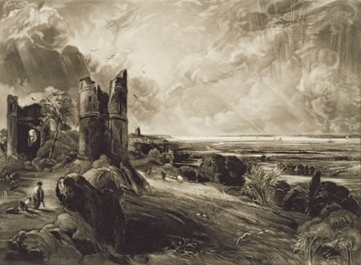 Hadleigh Kalesi, David Lucas (1802-81) tarafından 1832 dolaylarında oyulmuş (aşındırma ile mezzotint) by John Constable