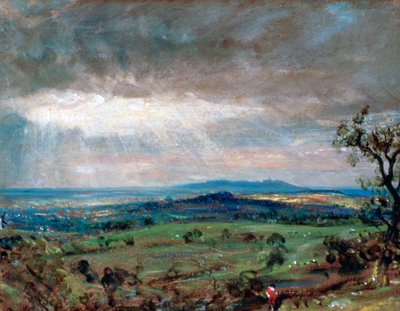 Uzakta Tırmıkla Hampstead Heath, c1821 by John Constable