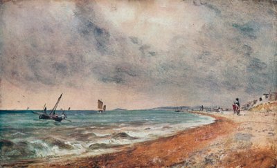 Hove Sahili, Balıkçı Tekneli, c1824 by John Constable