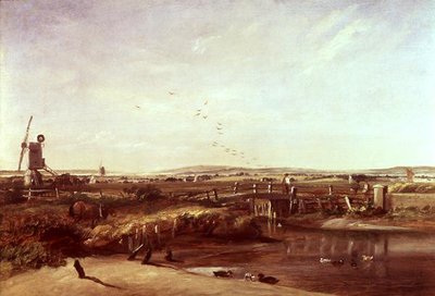 Mistley, Stour Vadisi (tuval üzerine yağlı boya) by John Constable