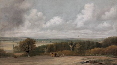 Suffolk'ta çift sürme sahnesi by John Constable