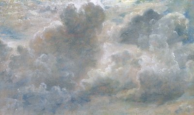 Kümülüs Bulutları Çalışması, 1822 (tuval üzerine serilmiş kağıt üzerine yağlı boya) by John Constable