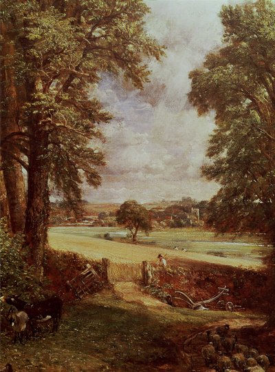 Mısır Tarlası, hasat makinesinin detayı, 1826 tuval üzerine yağlı boya by John Constable