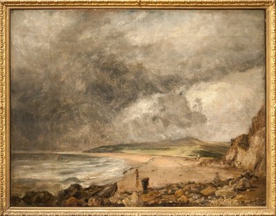 Weymouth Körfezi Yaklaşan Fırtına (tuval üzerine yağlı boya) by John Constable
