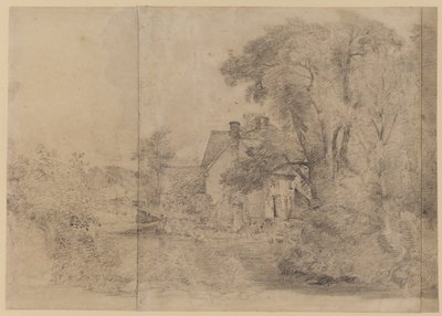 Willy Lotts House, East Bergholt, c.1820 (black chalk on paper) by John Constable