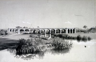 Avon Viyadüğü, Wolston, 2 Temmuz 1837 (kalem ve mürekkep ve kağıt üzerinde yıkama) by John Cooke Bourne