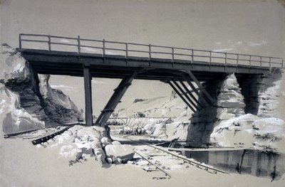 Blisworth Cutting, Northamptonshire, 2 Temmuz 1837 (kalem ve mürekkep ve kağıt üzerinde yıkama) by John Cooke Bourne