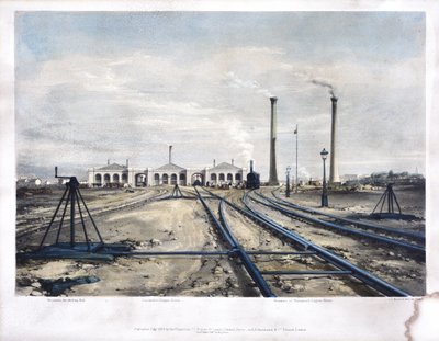 Camden Town Motor Evi, 1838 by John Cooke Bourne