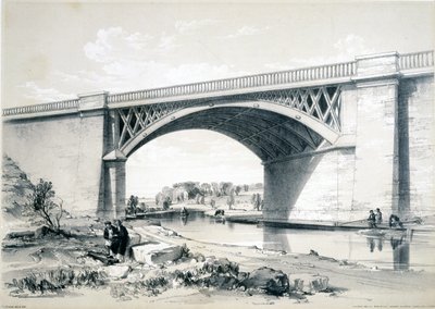 Nash Mill Köprüsü, Kings Langley yakınlarında, Hertfordshire, 1839 by John Cooke Bourne