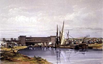 Regent Kanalı üzerindeki Demiryolu Köprüsü by John Cooke Bourne