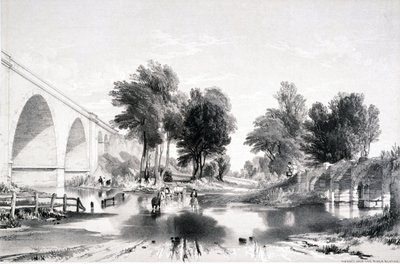 Blythe Nehri üzerindeki Viyadük, Londra ve Birmingham Demiryolu, 1839 by John Cooke Bourne