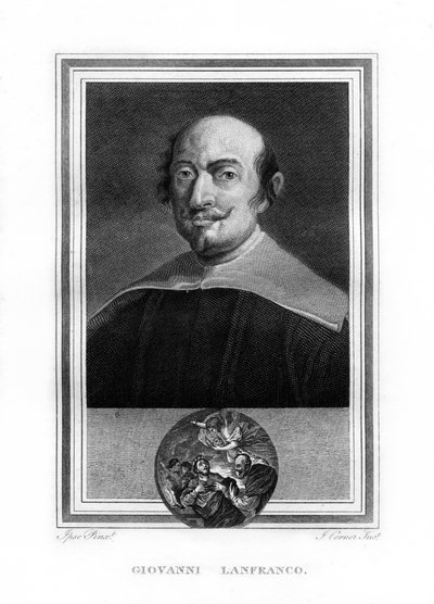 Giovanni Lanfranco, İtalyan Barok dönemi ressamı, 1825. by John Corner