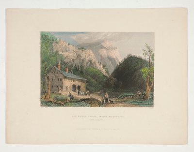Notch House, White Mountains, New Hampshire, Nathaniel Parker Willis için illüstrasyon by John Cousen