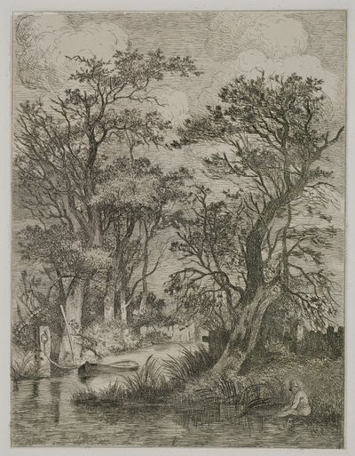 Nehir sahnesi, pub. J. & W. Freeman tarafından, 1821 by John Crome