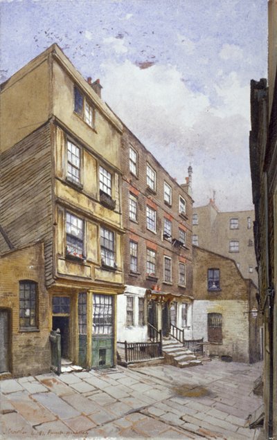 Crown Court, Chancery Lane, Londra, 1881 by John Crowther