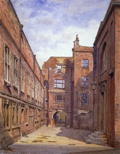 Salon ve kütüphane, Sion Koleji, Londra Duvarı, Londra Şehri, 1880 by John Crowther