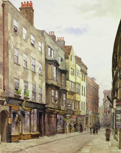 Holywell Caddesi Batıya Bakıyor, 1882 by John Crowther