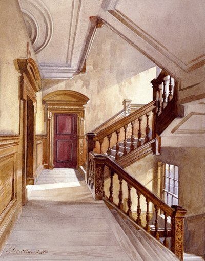 Sir Christopher Wren'in Evi, Botolph Lane, Londra, 1886. by John Crowther