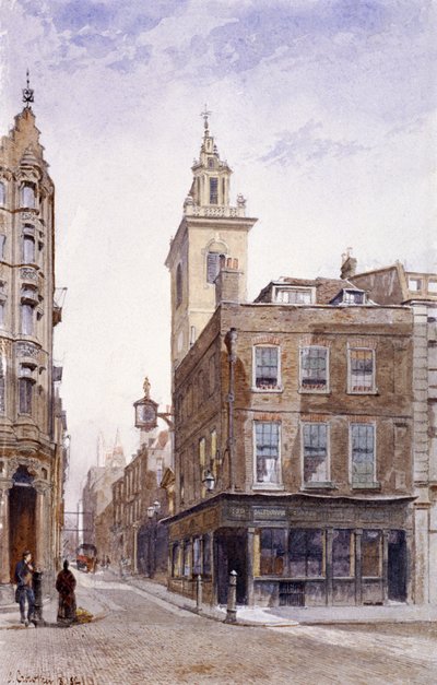 St James Garlickhythe, Yukarı Thames Caddesi, Londra, 1882 by John Crowther