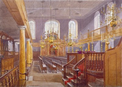 Sinagog, Bevis Marks, Londra Şehri, 1884 by John Crowther