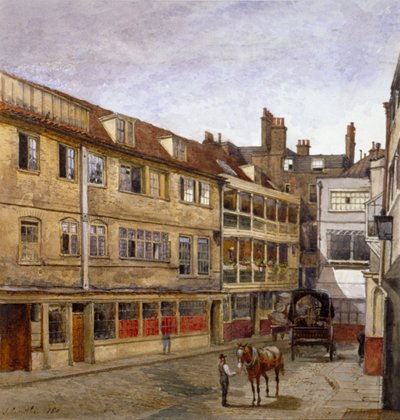 George Inn, Borough High Street, Southwark, Londra, 1880 by John Crowther