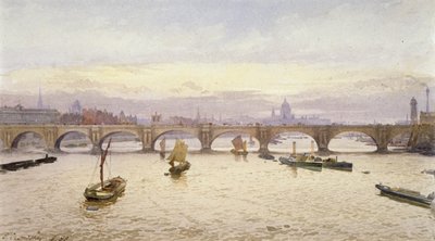 Waterloo Köprüsü, Londra, 1888 by John Crowther