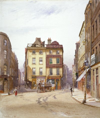 Wych Caddesi ve Holywell Caddesi, Westminster, Londra, 1881 by John Crowther