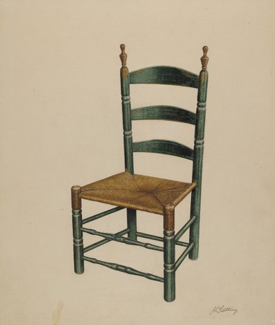 Merdiven Sırtlı Sandalye, c. 1939. by John Cutting