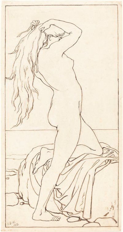 Çıplak Ayakta Saçlarını Bağlayarak by John Dawson Watson