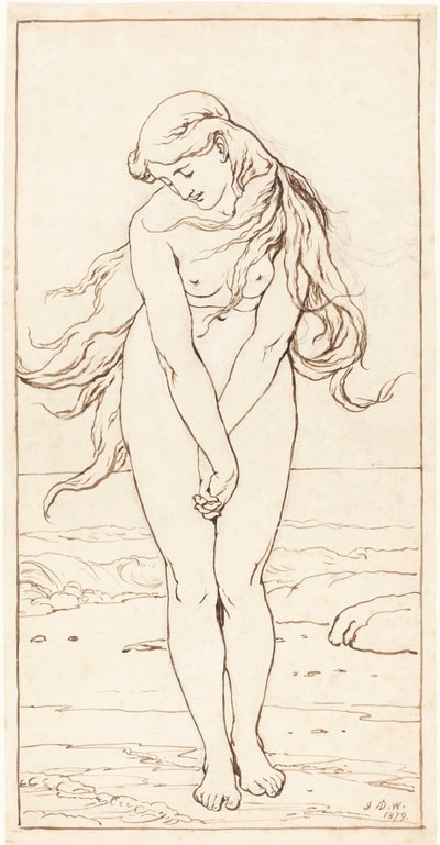 Çıplak Kolları Birbirine Bağlayarak Çıplak Durmak by John Dawson Watson