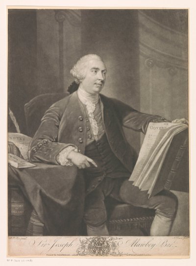 Portret van Joseph Mawbey Sir Joseph Mawbey Bar. (nesne üzerindeki başlık) by John Dixon