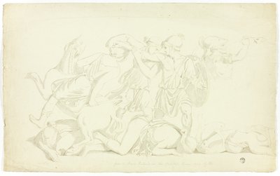 Amazonlar Savaşı ile Antik Kısma by John Downman