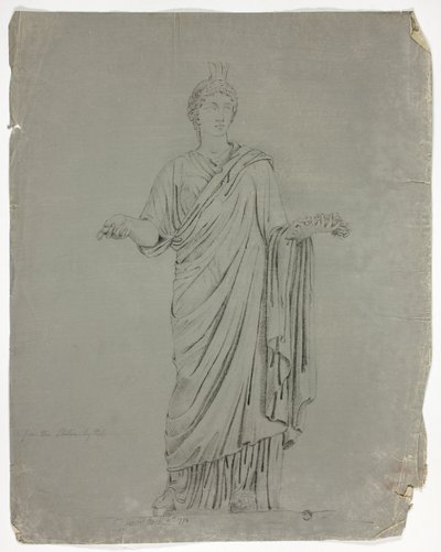 Kollarını Açmış Ayakta Duran Tanrıça Antik Heykeli by John Downman