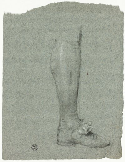 Ayakta Duran Figürün Bacağı (recto); Ayakkabı Taslağı (verso) by John Downman