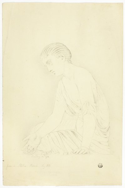 Oturan Kız Heykeli by John Downman