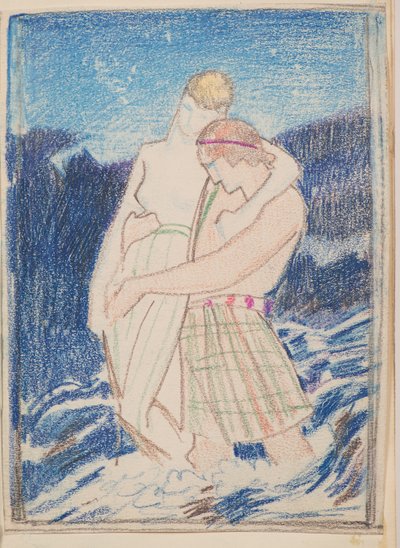 Naoise ve Deirdre (kalem) by John Duncan