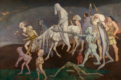 The Fomors (veya The Powers of Evil in the World in the World), c.1939 (tempera) by John Duncan