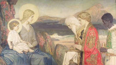 Üç Büyücü, 1915 (tuval üzerine tempera) by John Duncan